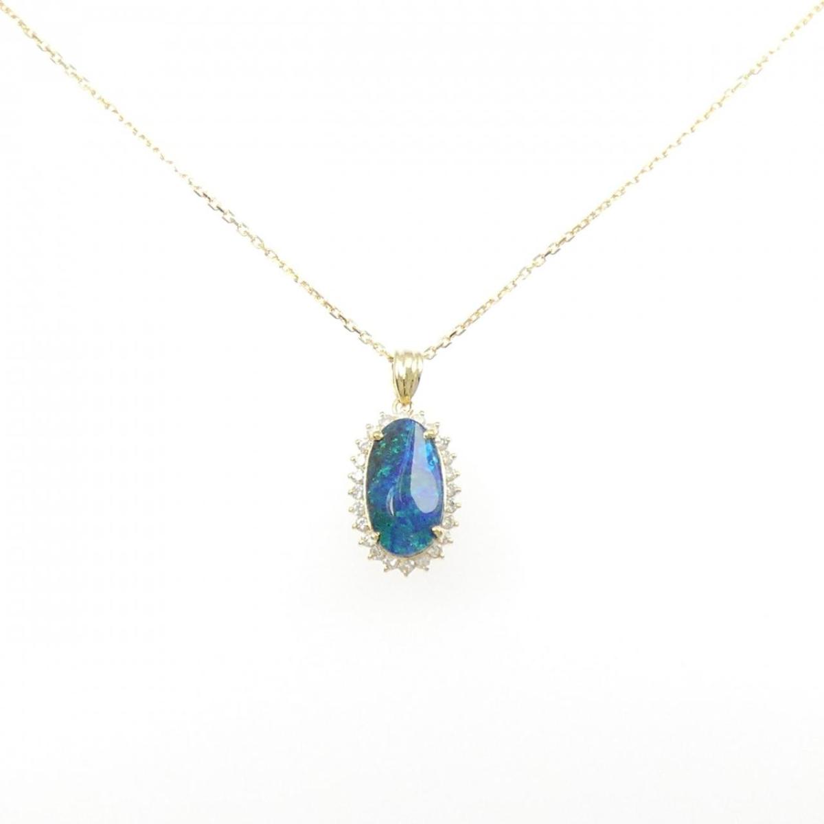K18YG ボルダーオパール ネックレス 4.18CT【中古】