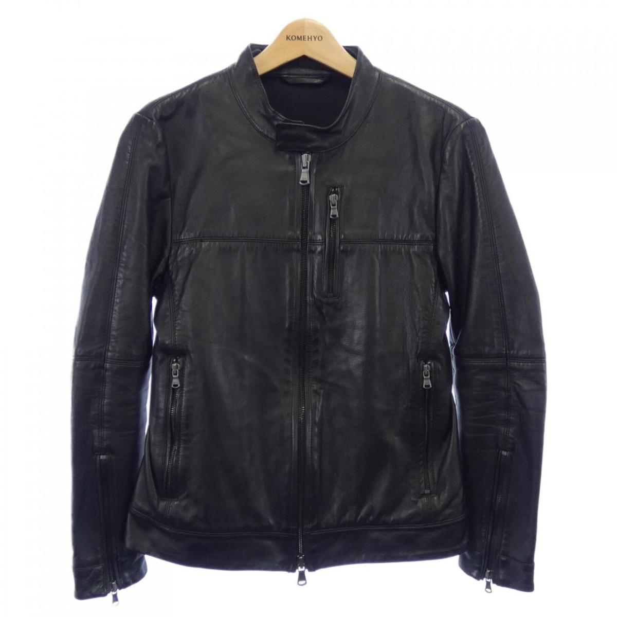 バーニーズニューヨーク BARNEYS NEW YORK レザーライダースジャケット【中古】 11,076円