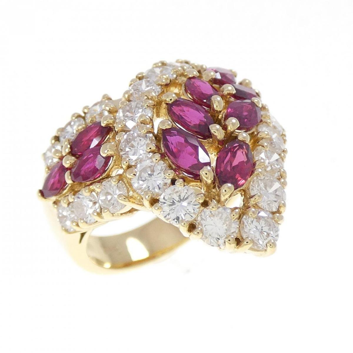 K18YG ルビー リング 2.32CT【中古】