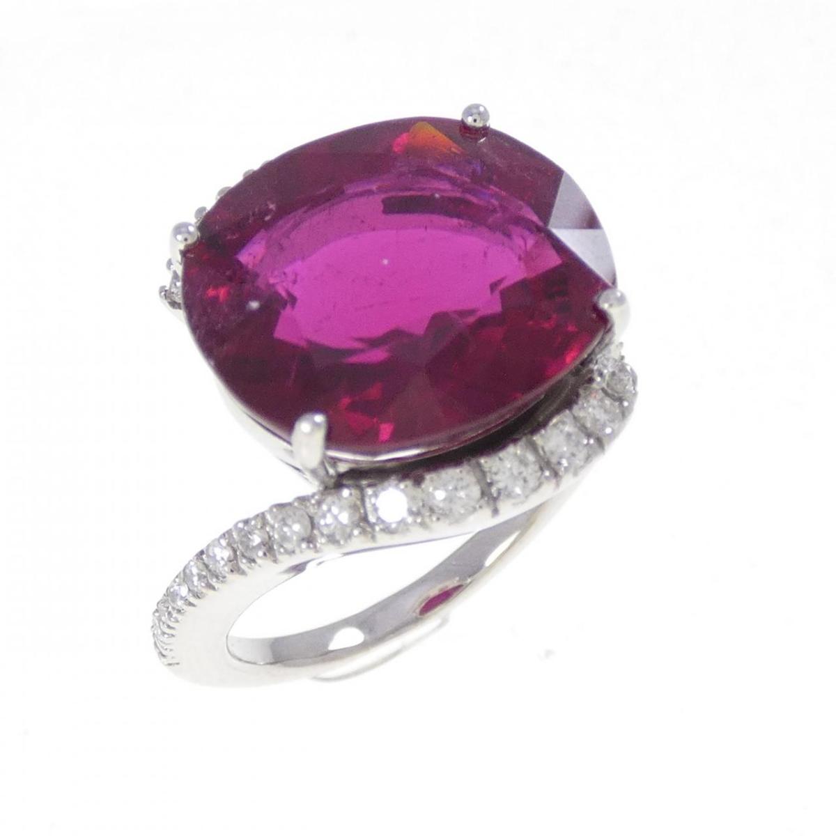 750WG ルベライトトルマリン リング 9.87CT【中古】