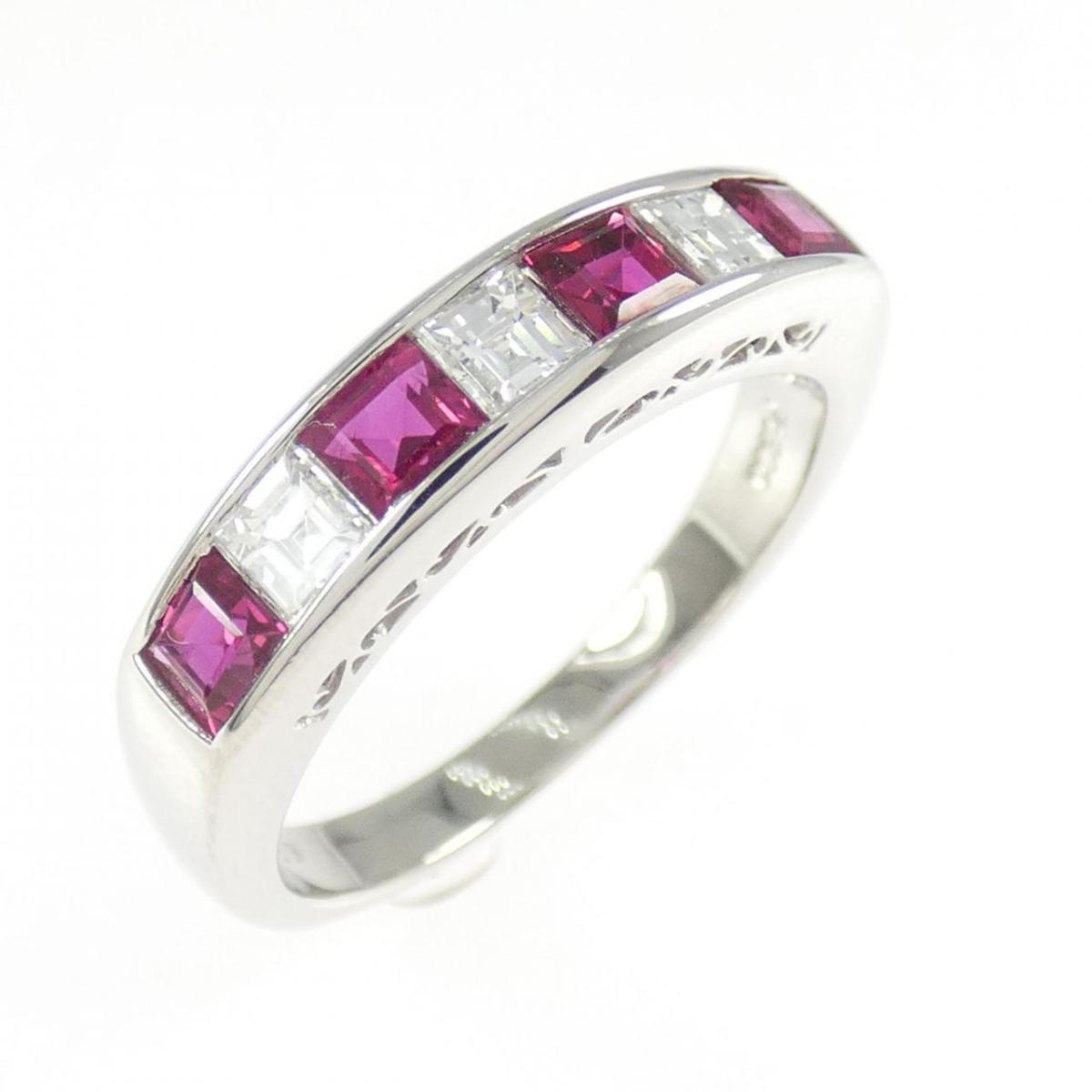 PT900 ルビー リング 0.76CT【中古】