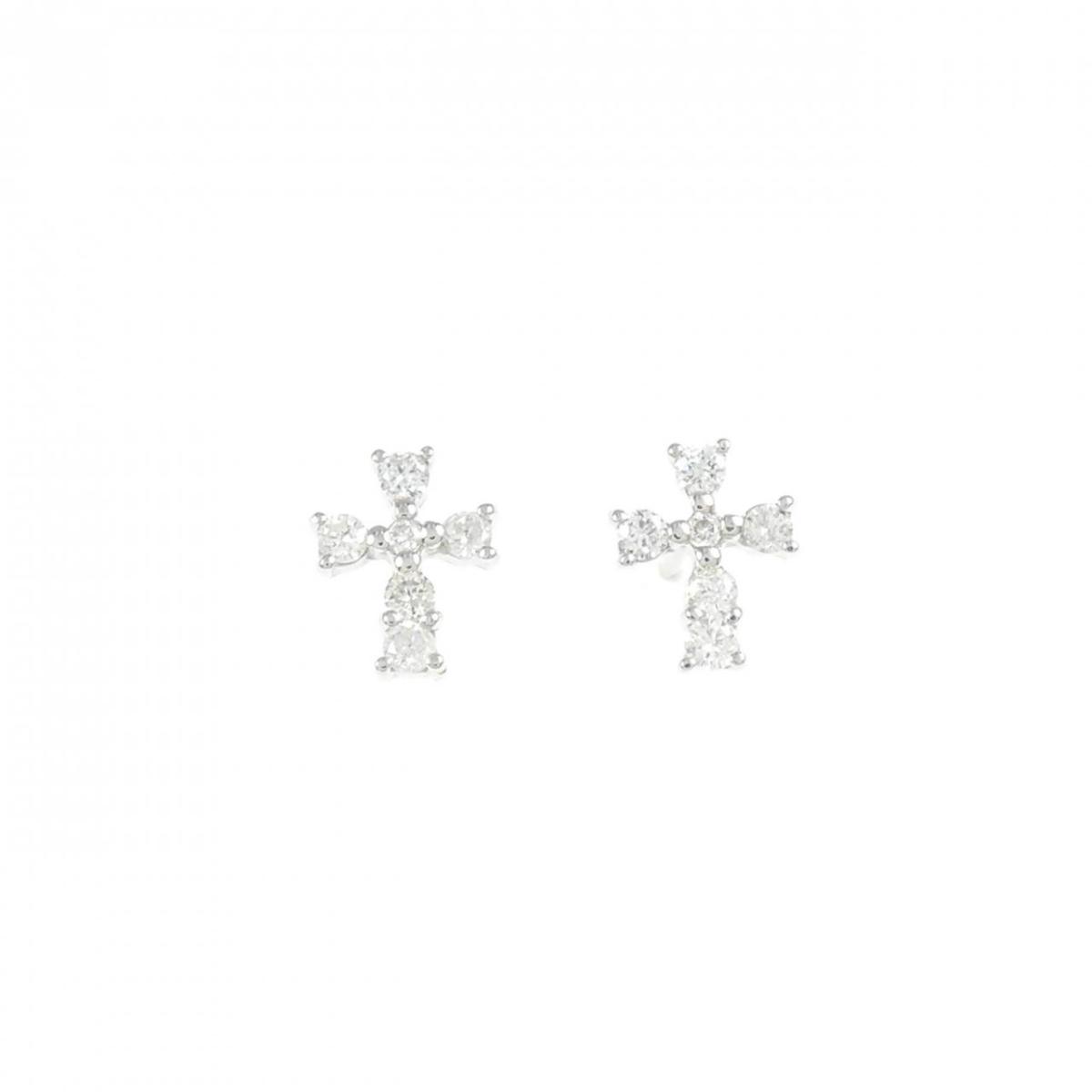 PT クロス ダイヤモンド ピアス【中古】|KOMEHYO ONLINESTORE 店
