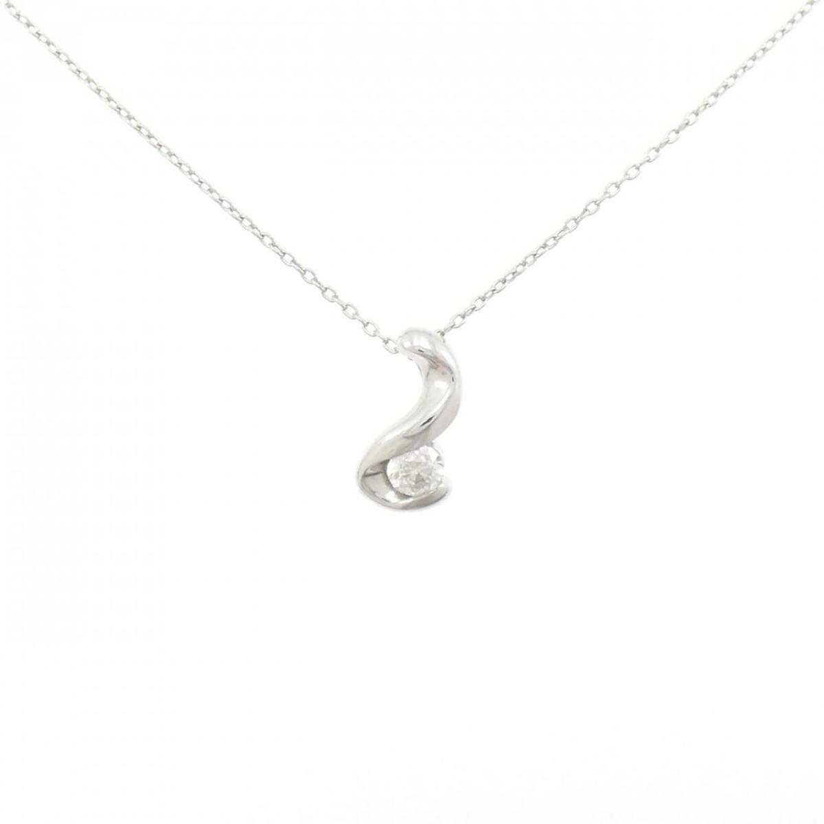 PT900/PT850 ダイヤモンド ネックレス 0.15CT【中古】