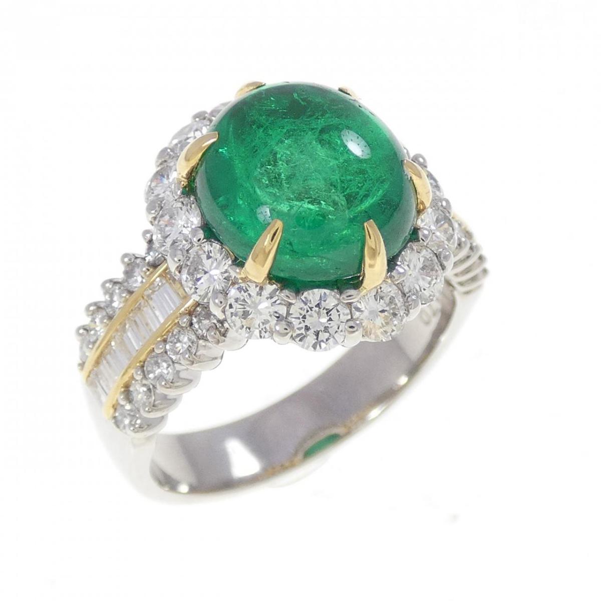 PT900/750YG エメラルド リング 4.33CT【中古】