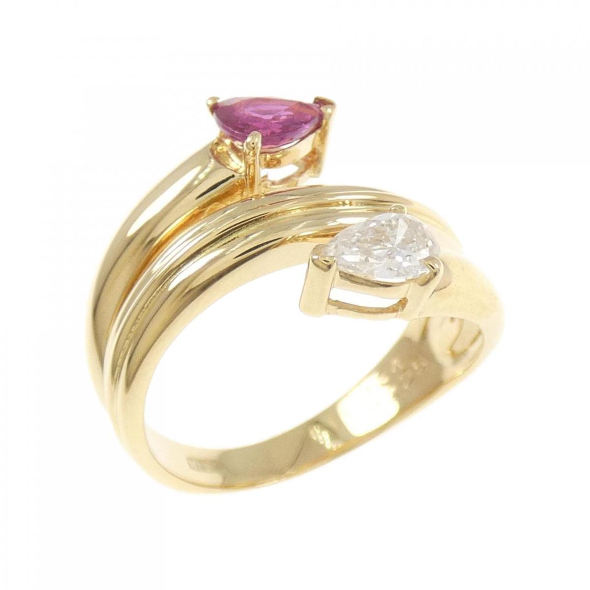 K18YG ルビー リング 0.34CT【中古】