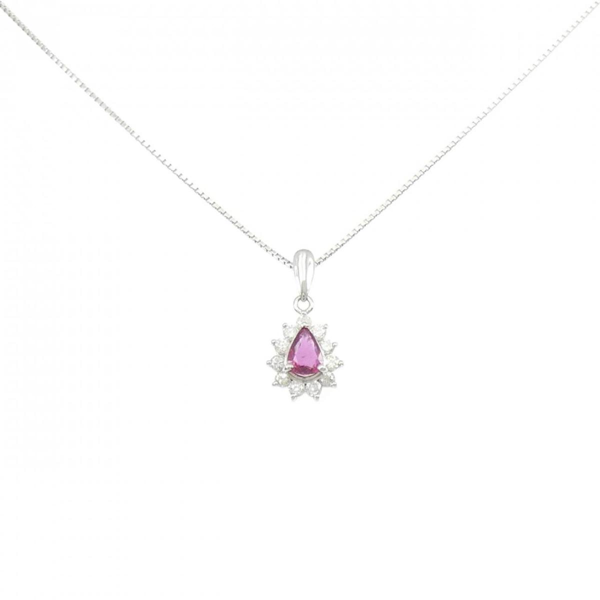 PT850 ルビー ネックレス 0.47CT【中古】｜KOMEHYO ONLINESTORE 店