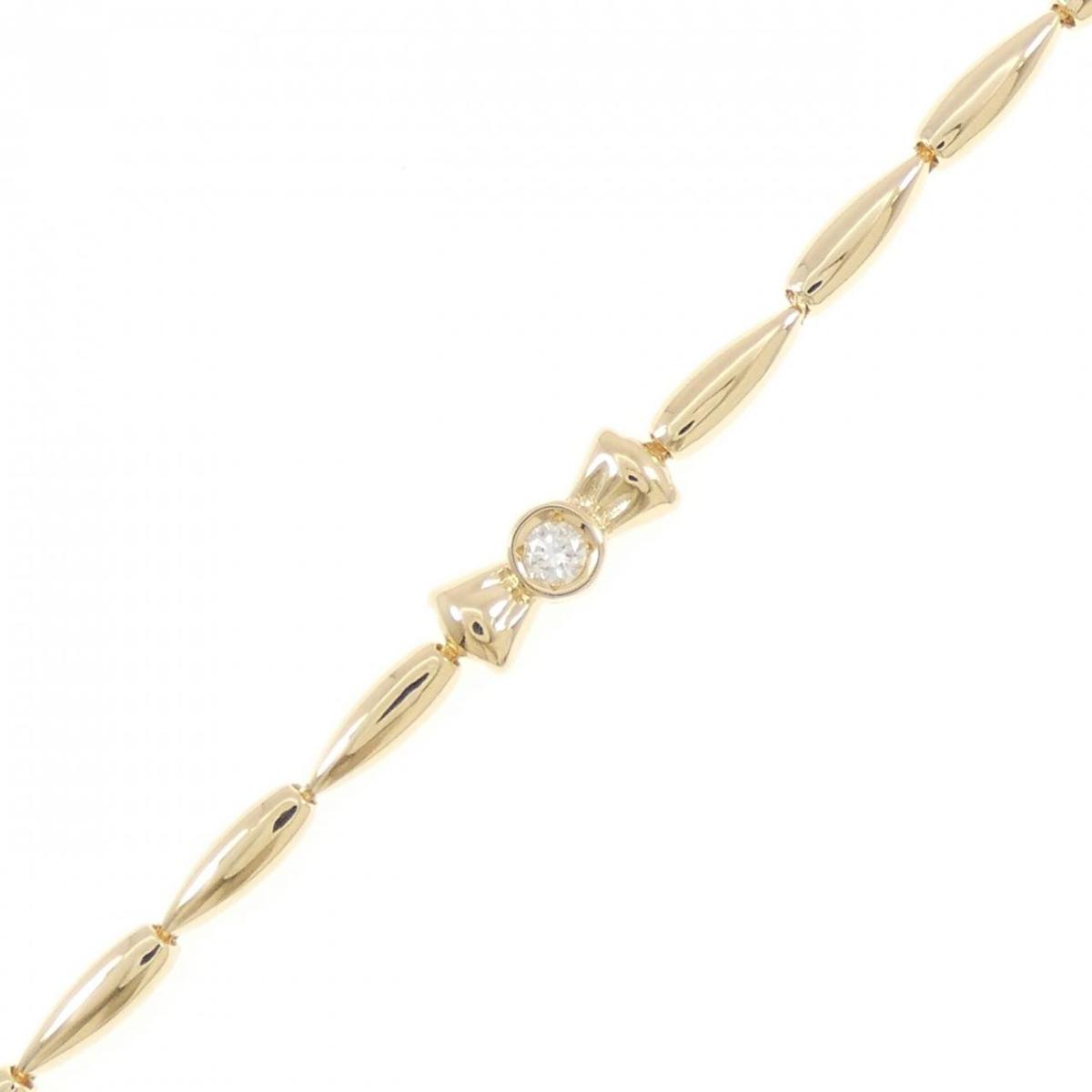 K18YG ダイヤモンド ブレスレット 0.07CT【中古】