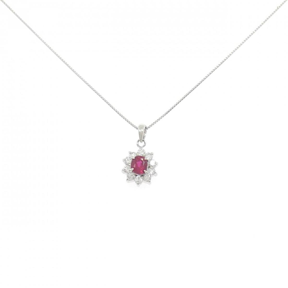 PT900/PT850 ルビー ネックレス【中古】|KOMEHYO ONLINESTORE 店