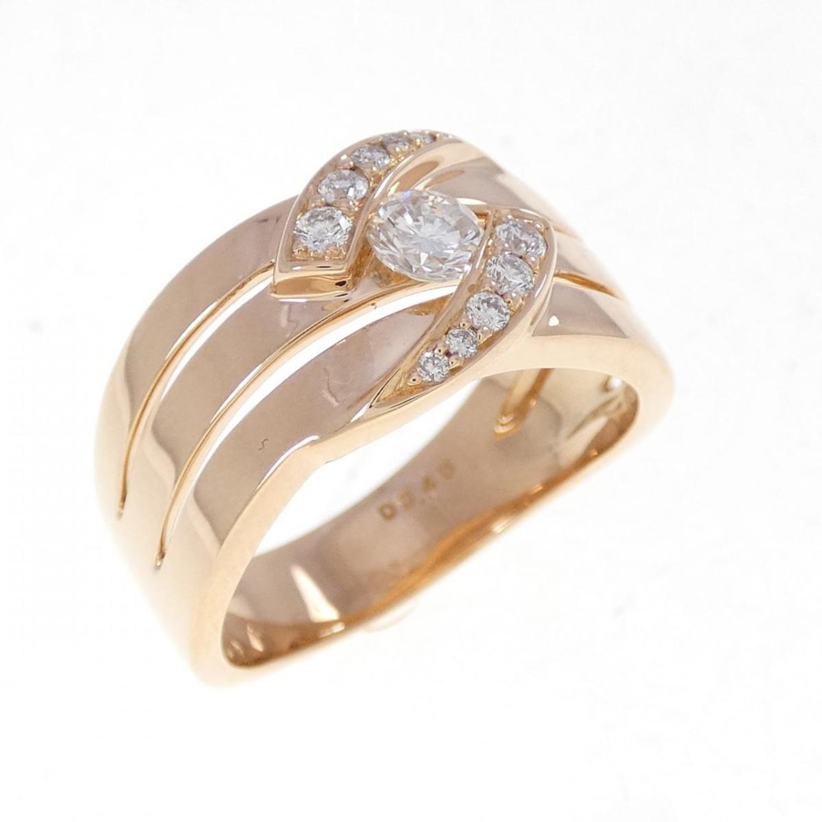 K18PG ダイヤモンド リング 0.40CT【中古】