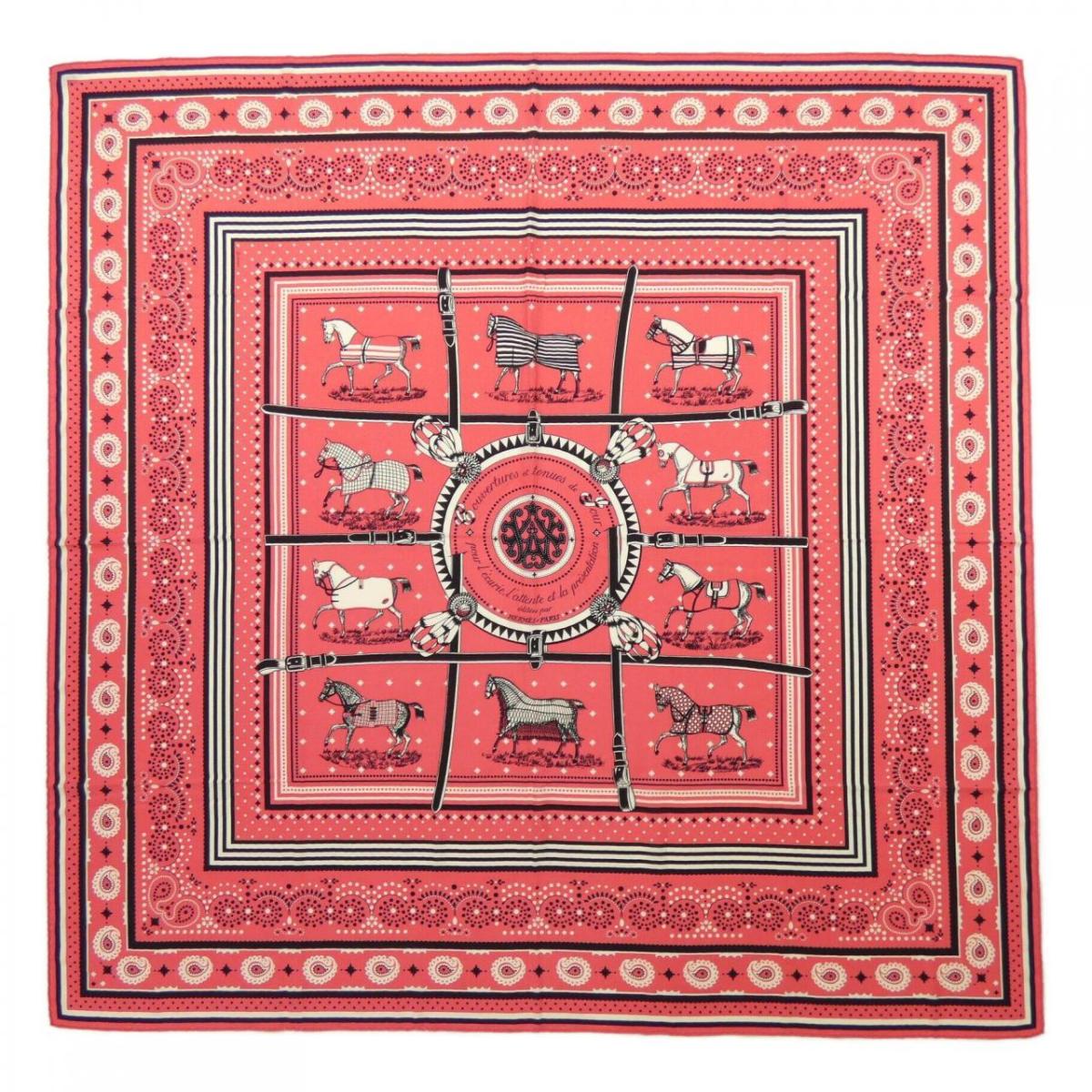エルメス HERMES COUVERTURES ET TENUES DE JOUR BANDANA H243507S　カレジェアン140 ショール【中古】 77,330円