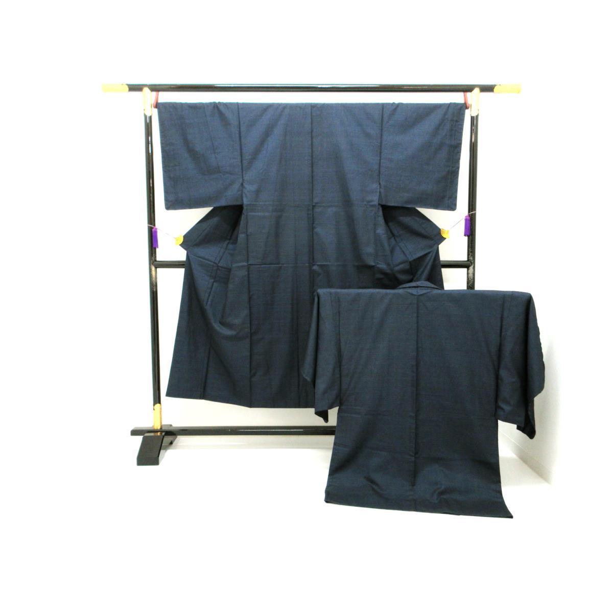 【未使用品】男物　１００山　きもの羽織２点セット【大島紬】【中古】