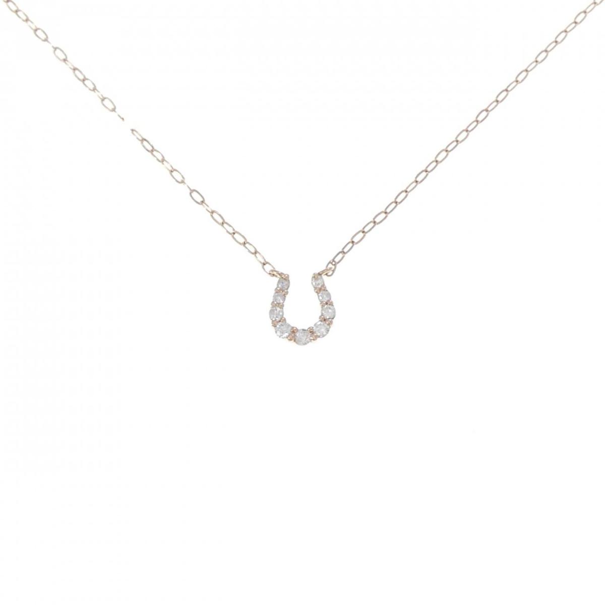 4゜C ホースシュー ダイヤモンド ネックレス【中古】