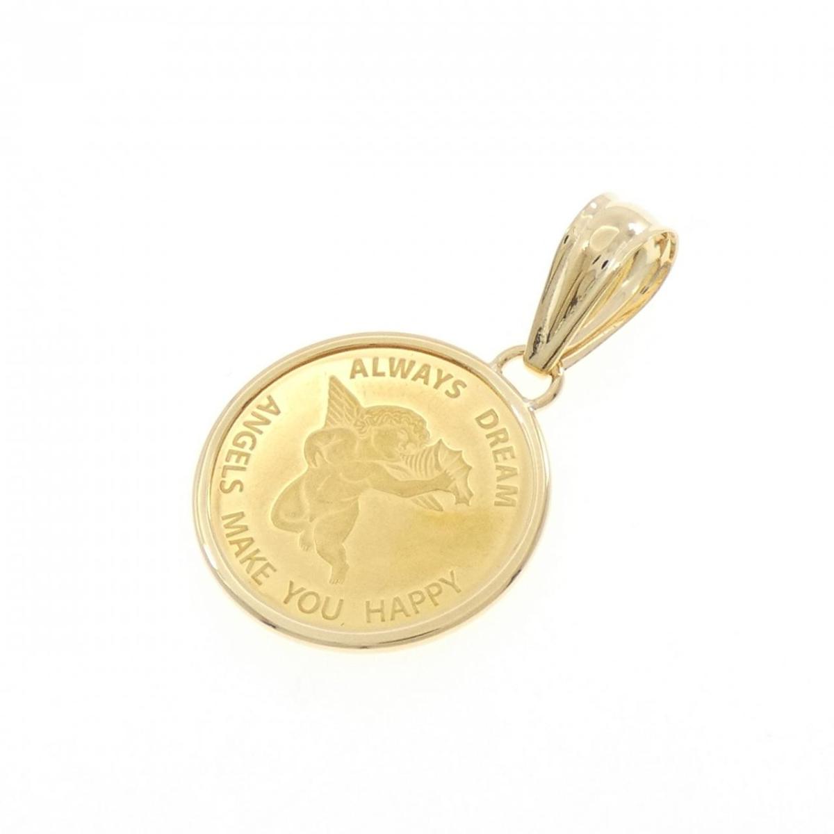 K18YG(枠) コイン ペンダント【中古】 82,830円