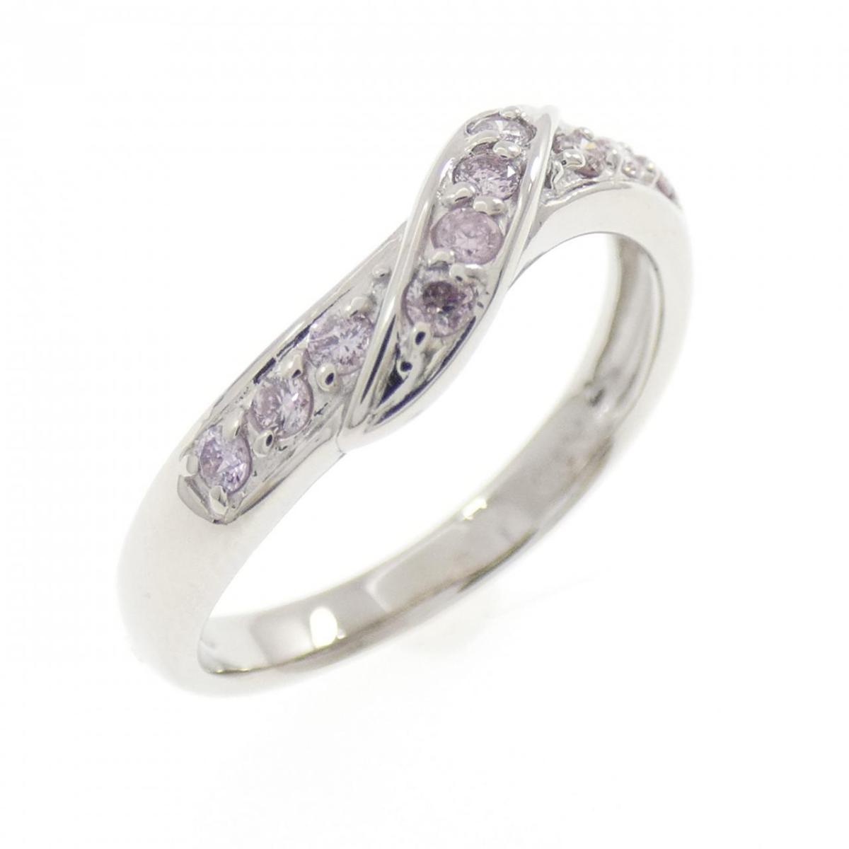 PT900 ピンクダイヤモンド リング 0.13CT【中古】