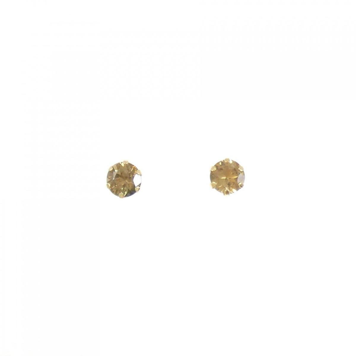 K18YG トルマリン ピアス 1.2CT【中古】