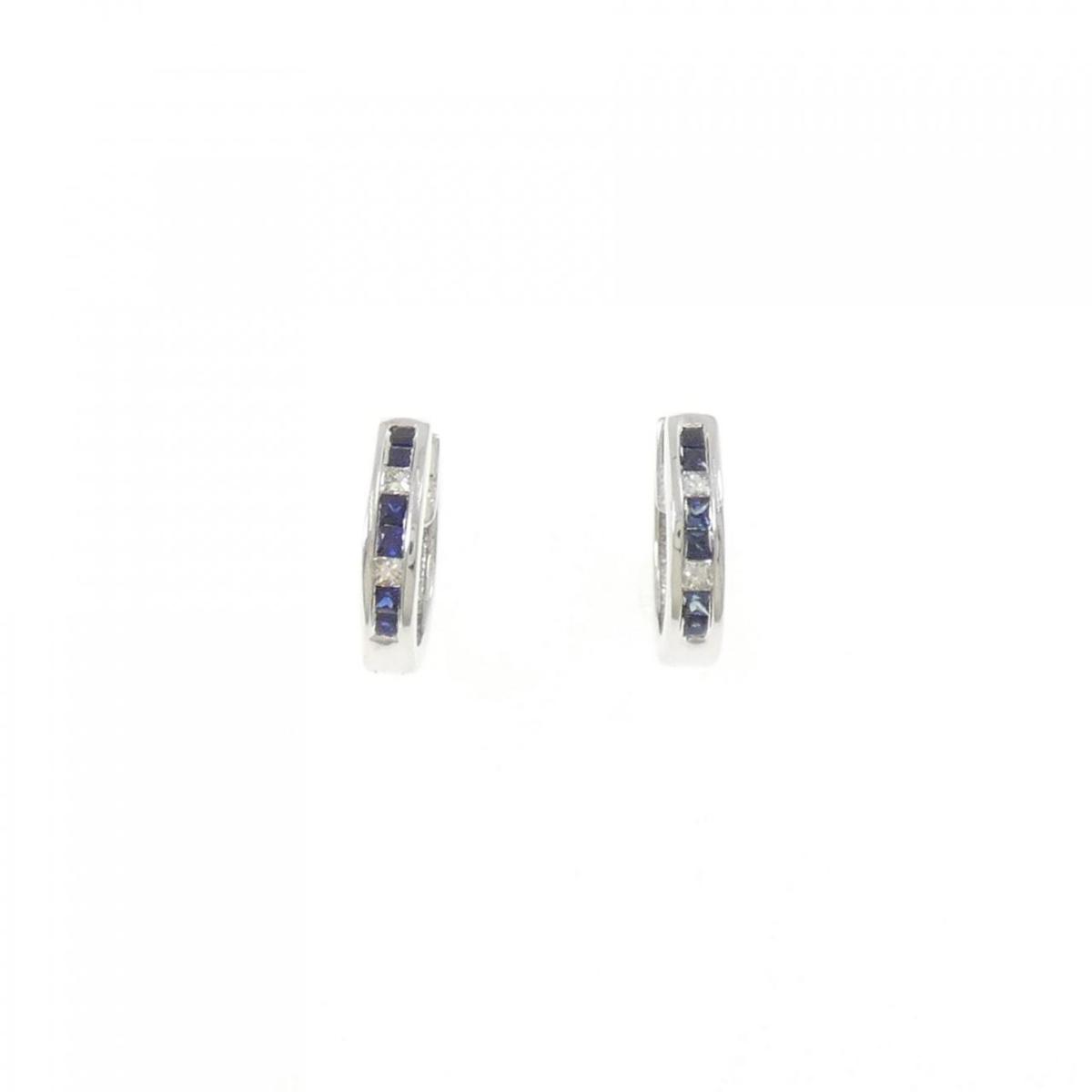 K18WG サファイヤ ピアス 0.30CT【中古】