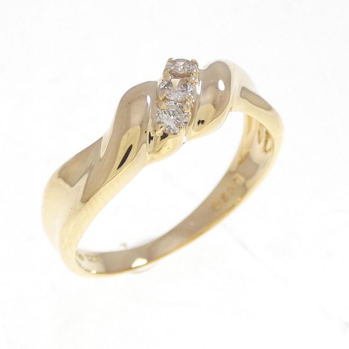 K18YG ダイヤモンド リング 0.10CT【中古】