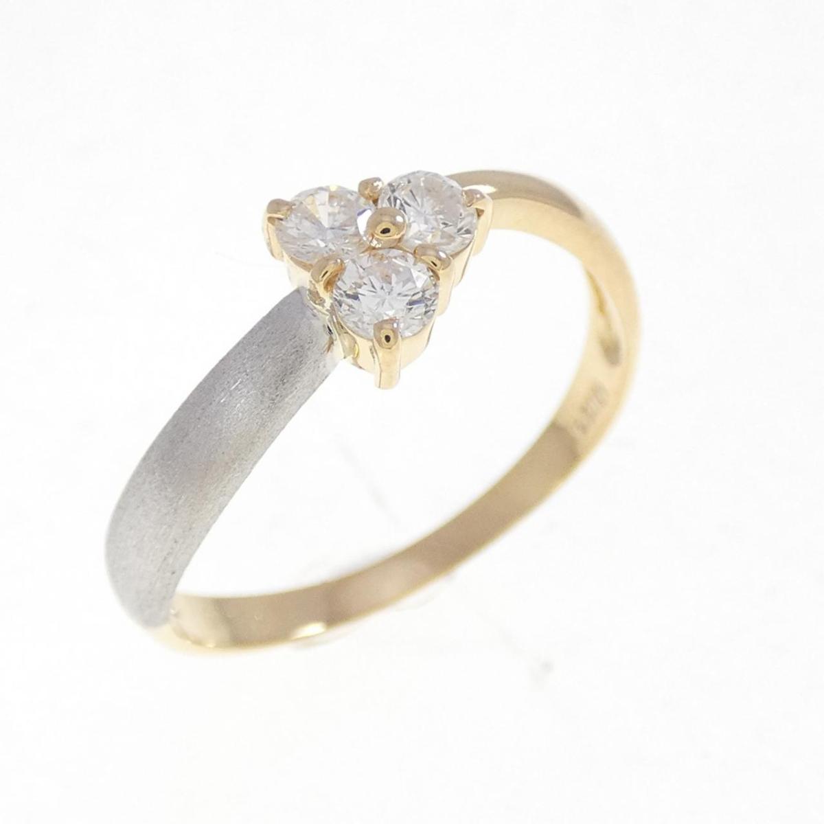 K18YG/PT900 ダイヤモンド リング 0.25CT【中古】