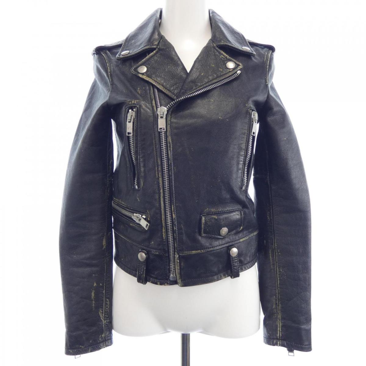 サンローラン SAINT LAURENT 397287 Y5RD2 レザーライダースジャケット【中古】