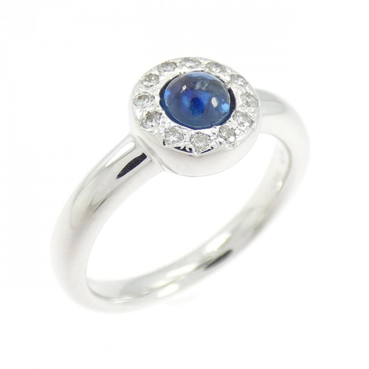 K18WG サファイヤ リング 0.36CT【中古】