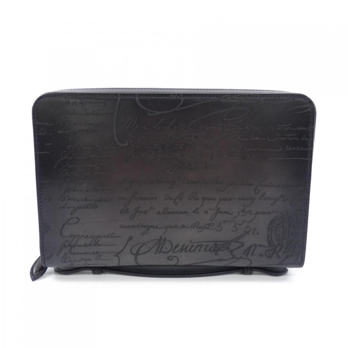 ベルルッティ Berluti スクリットレザーロングジップウォレット イタウバワイドグランディアントマキシ WALLET【中古】