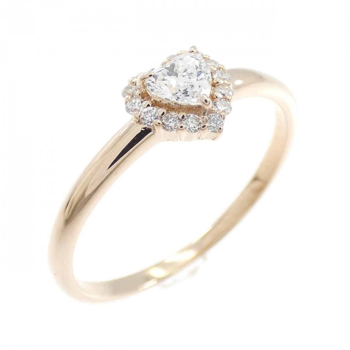 クミキョク ハート ダイヤモンド リング 0.13CT【中古】