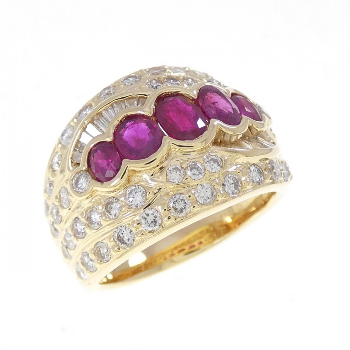 K18YG ルビー リング 1.37CT【中古】 247,770円
