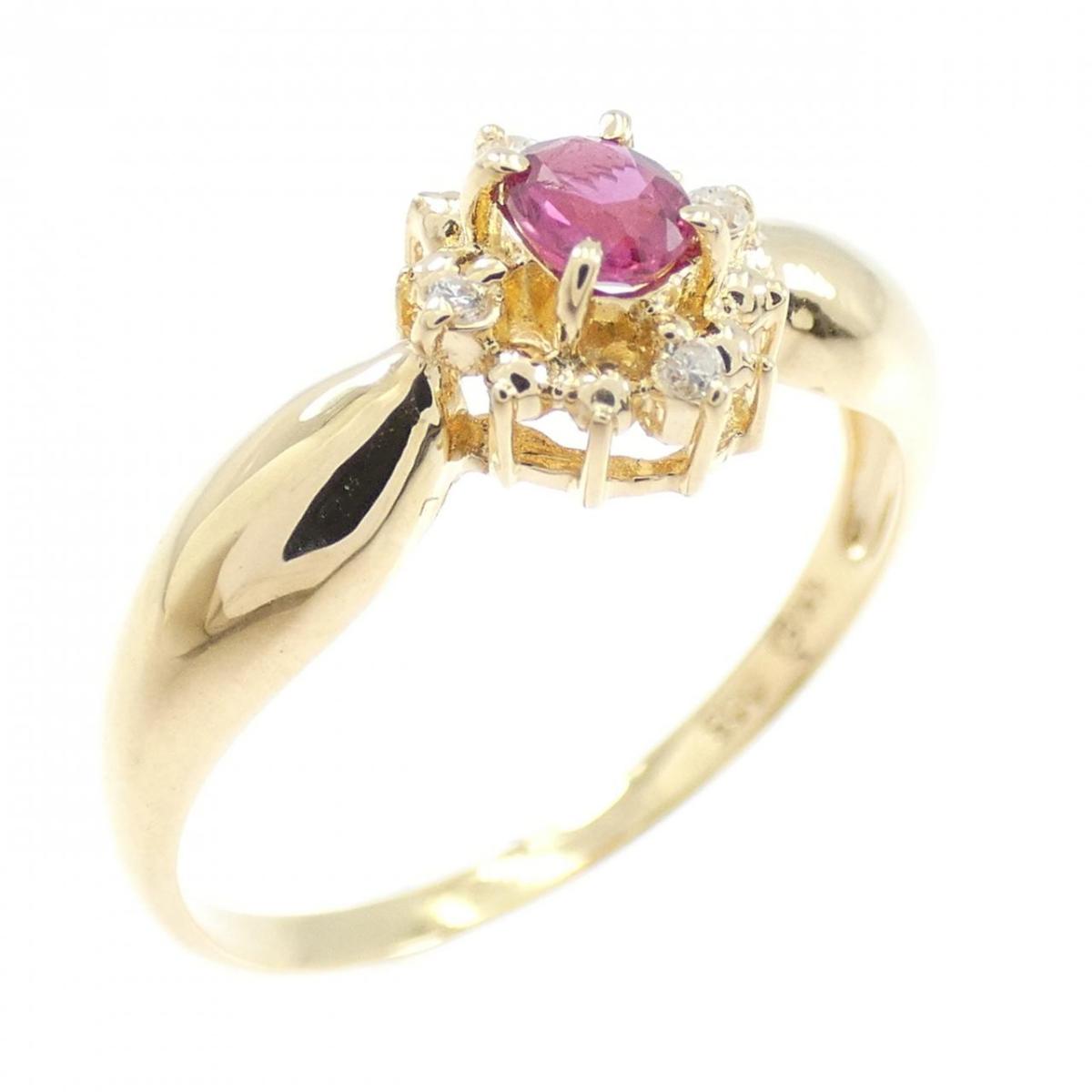 K18YG ルビー リング【中古】 45,360円