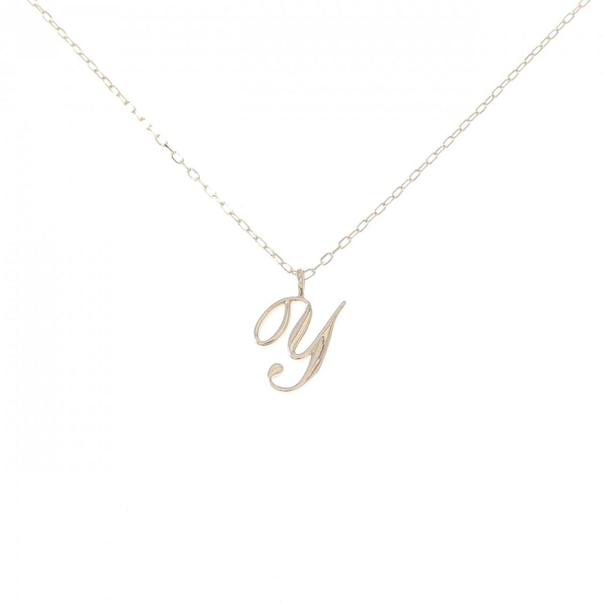 K10YG イニシャルY ネックレス【中古】