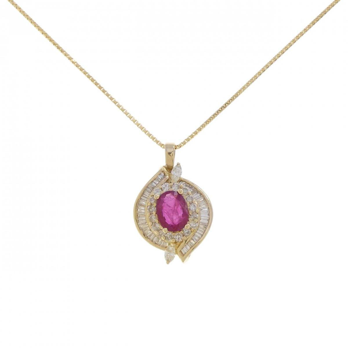 K18YG ルビー ネックレス 1.34CT【中古】｜KOMEHYO ONLINESTORE 店