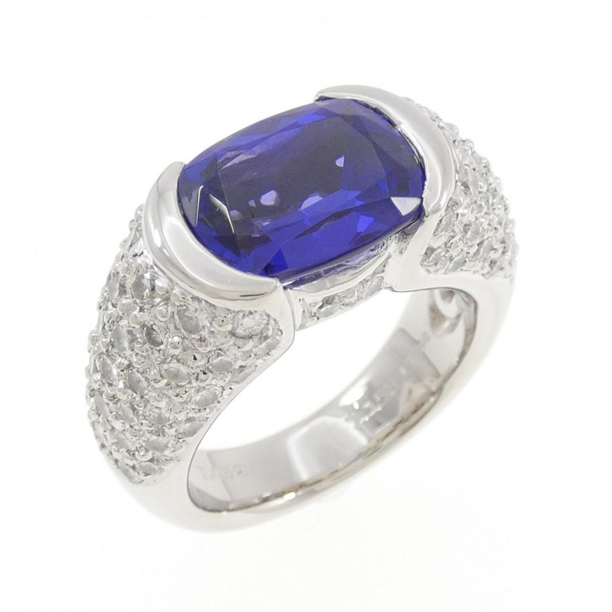 PT900 タンザナイト リング 4.52CT【中古】