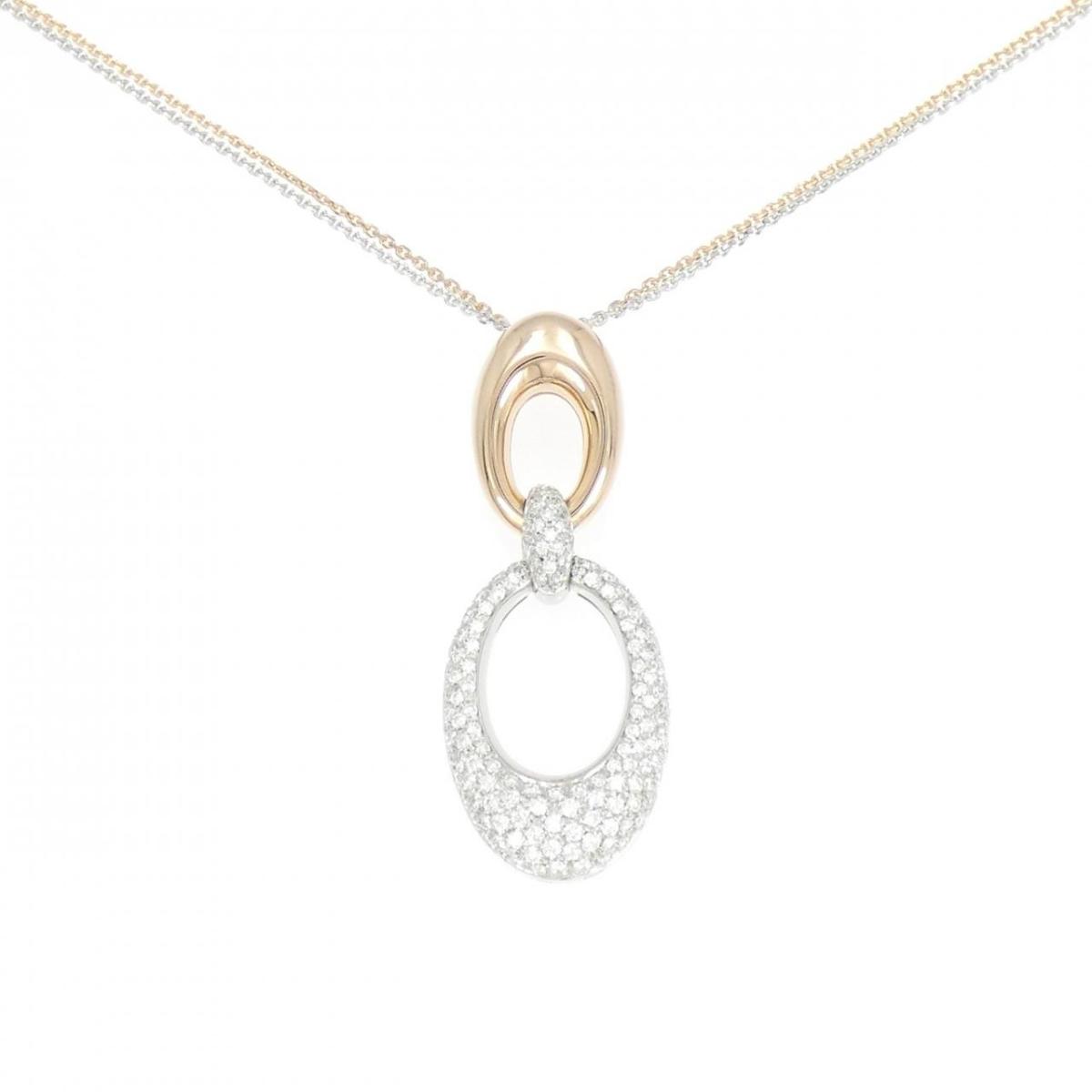 750WG/750PG パヴェ ダイヤモンド ネックレス 0.98CT【中古】|KOMEHYO ONLINESTORE 店