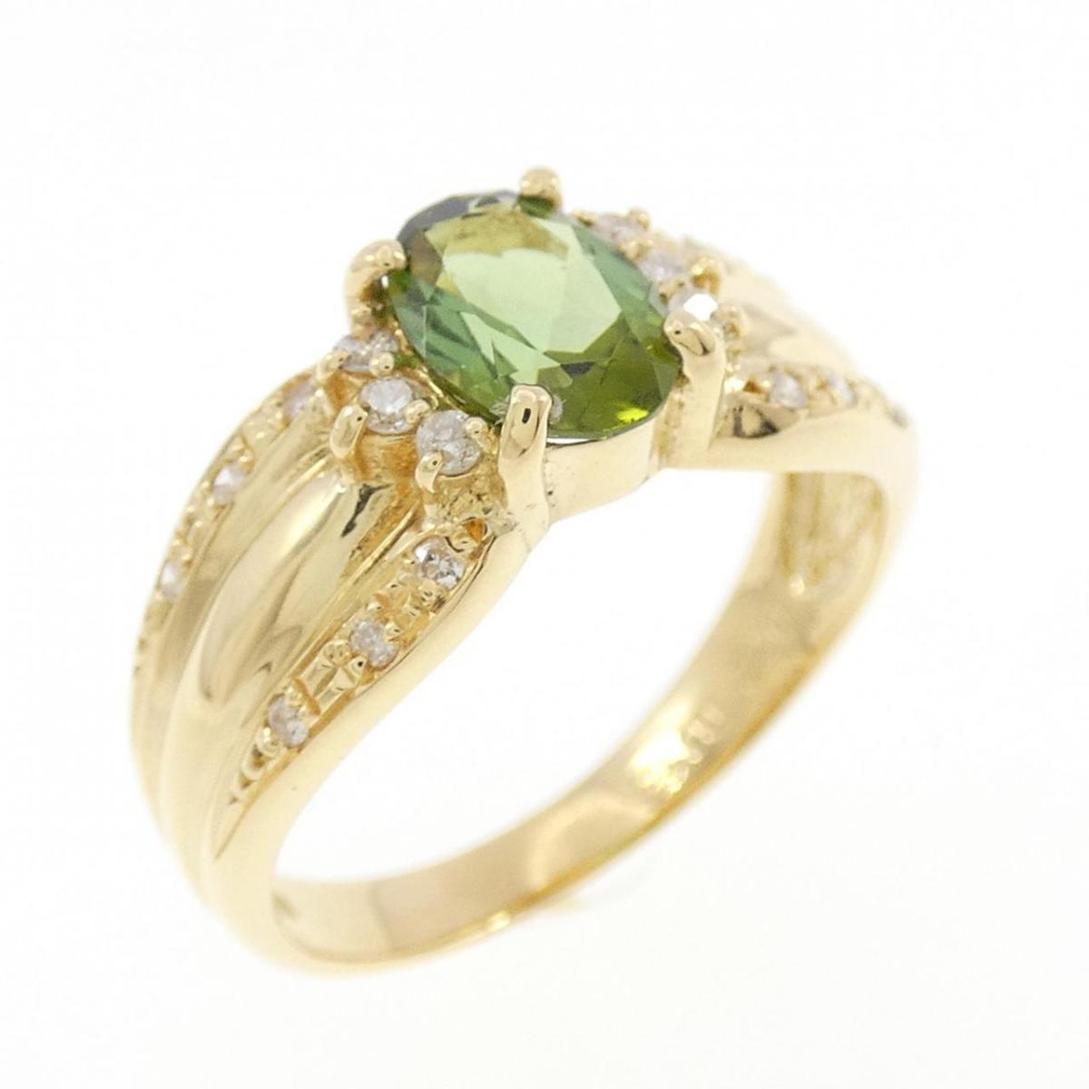 K18YG トルマリン リング 0.72CT【中古】