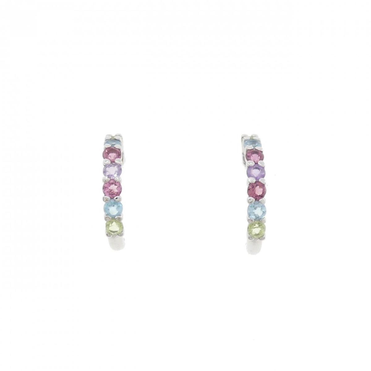 K18WG カラーストーン ピアス【中古】｜KOMEHYO ONLINESTORE 店