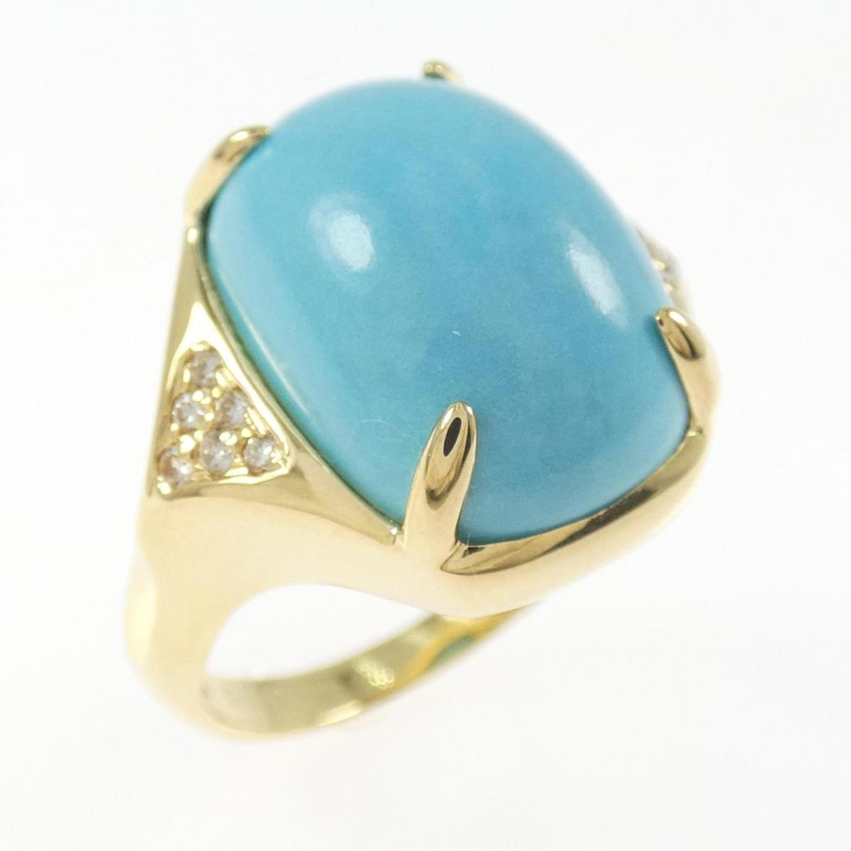 K18YG ターコイズ リング 9.12CT【中古】