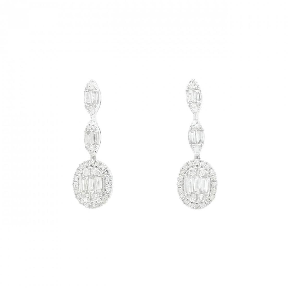 K18WG ダイヤモンド ピアス 0.48CT【中古】｜KOMEHYO ONLINESTORE 店