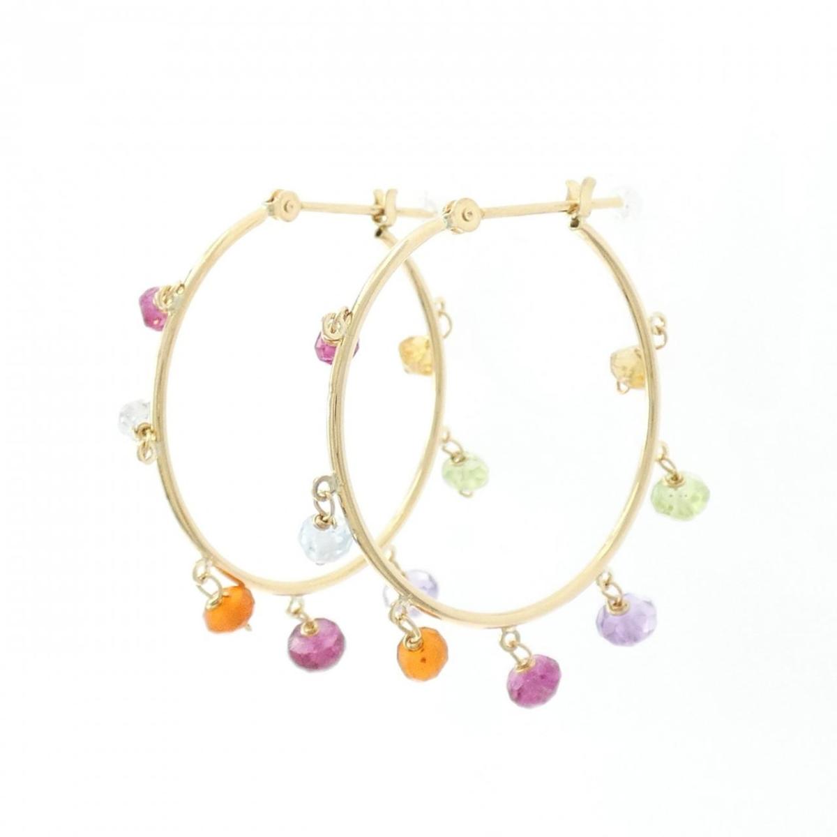 K18YG カラーストーン ピアス【中古】｜KOMEHYO ONLINESTORE 店