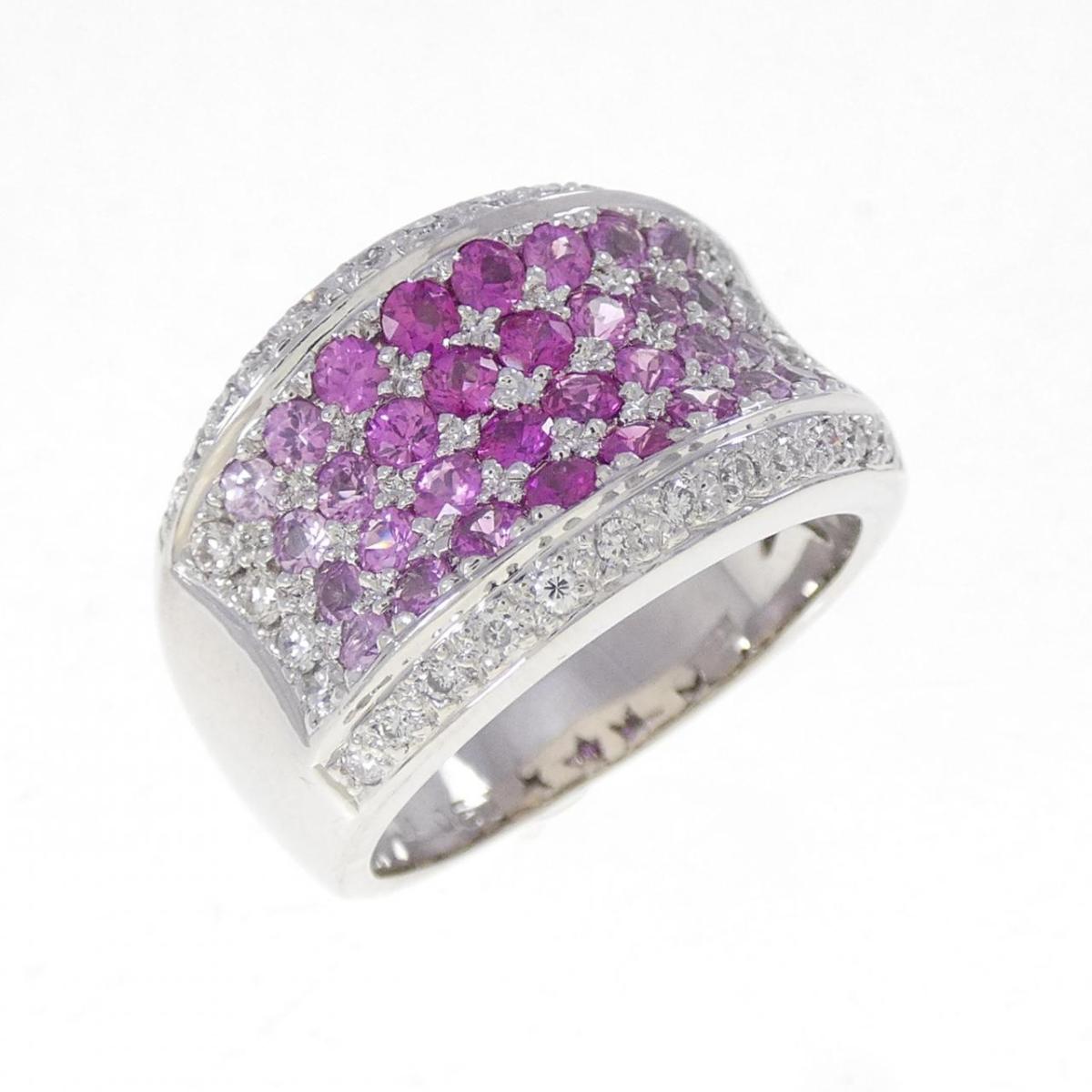 K18WG サファイヤ リング 1.00CT【中古】