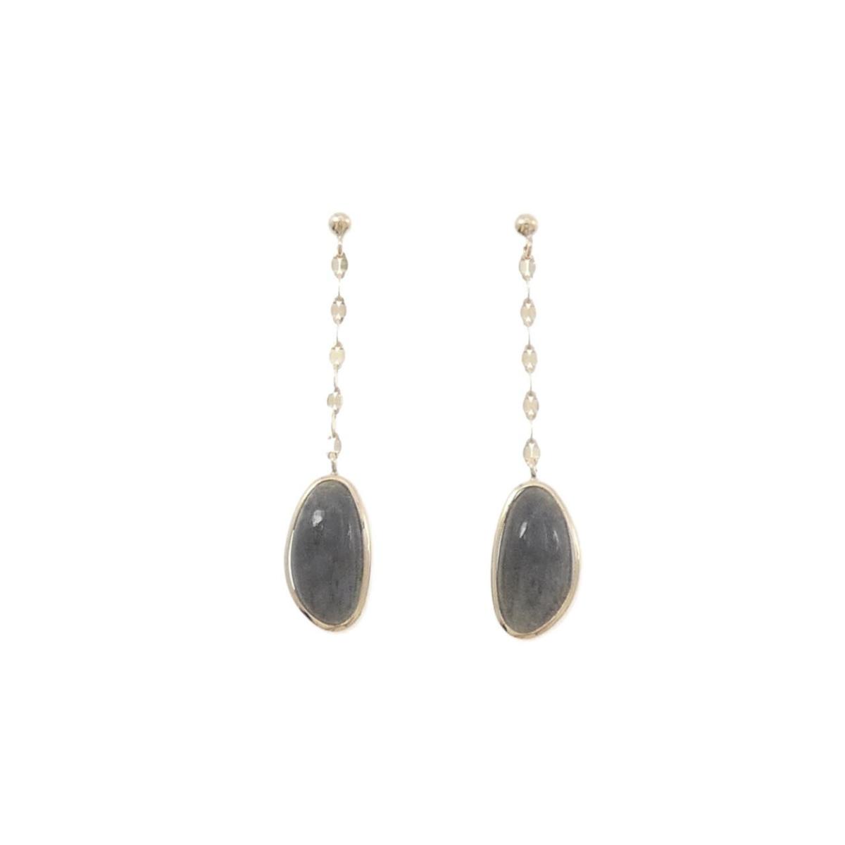 K10YG ラブラドライト ピアス【中古】