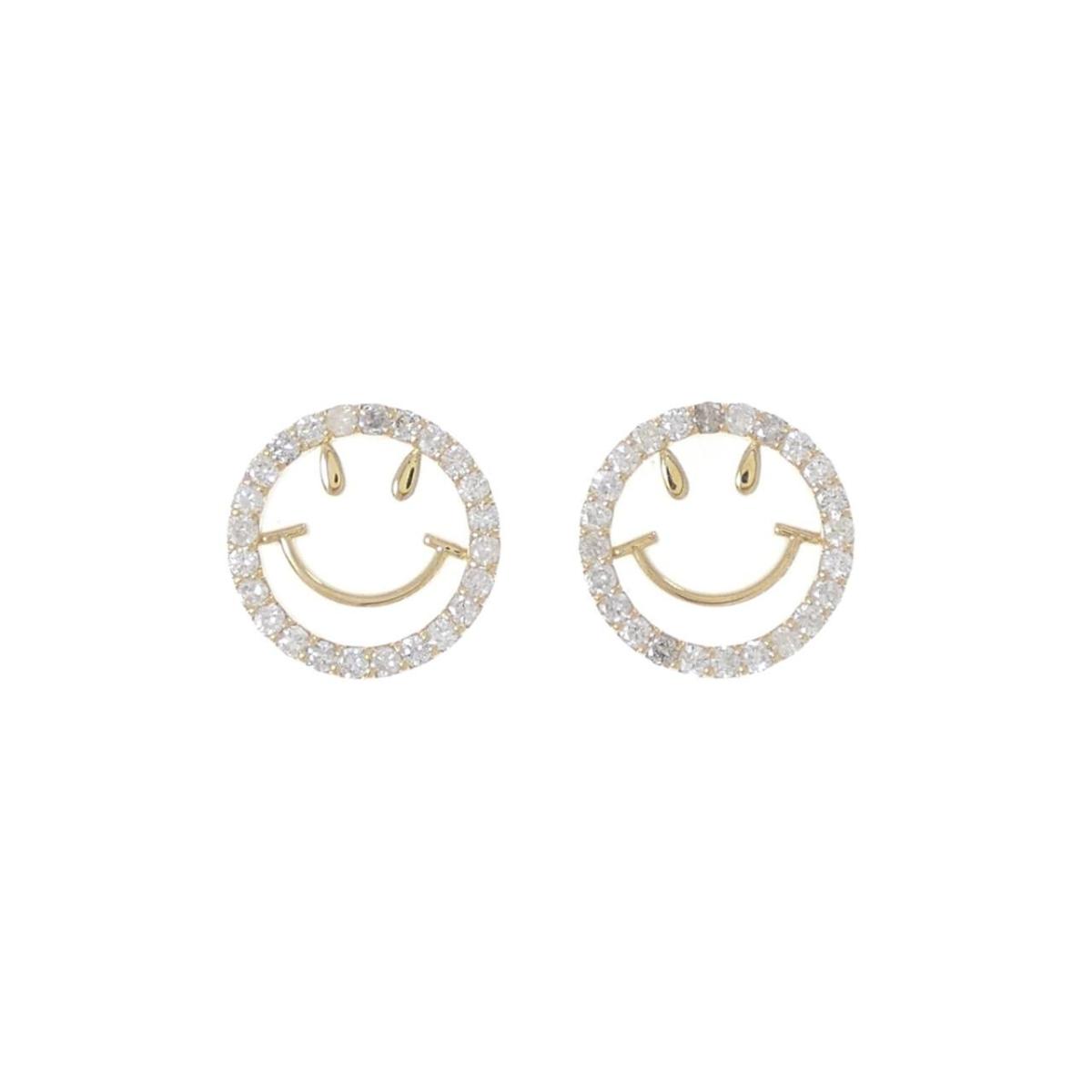 K18YG スマイル ダイヤモンド ピアス 0.60CT【中古】|KOMEHYO ONLINESTORE 店