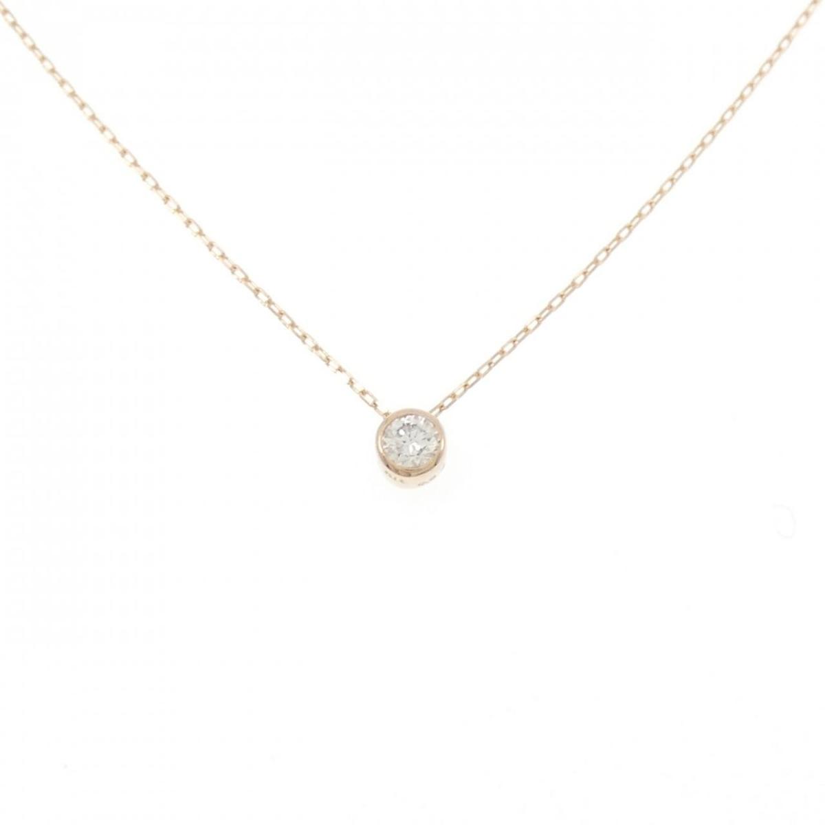 K18PG ダイヤモンド ネックレス 0.08CT【中古】