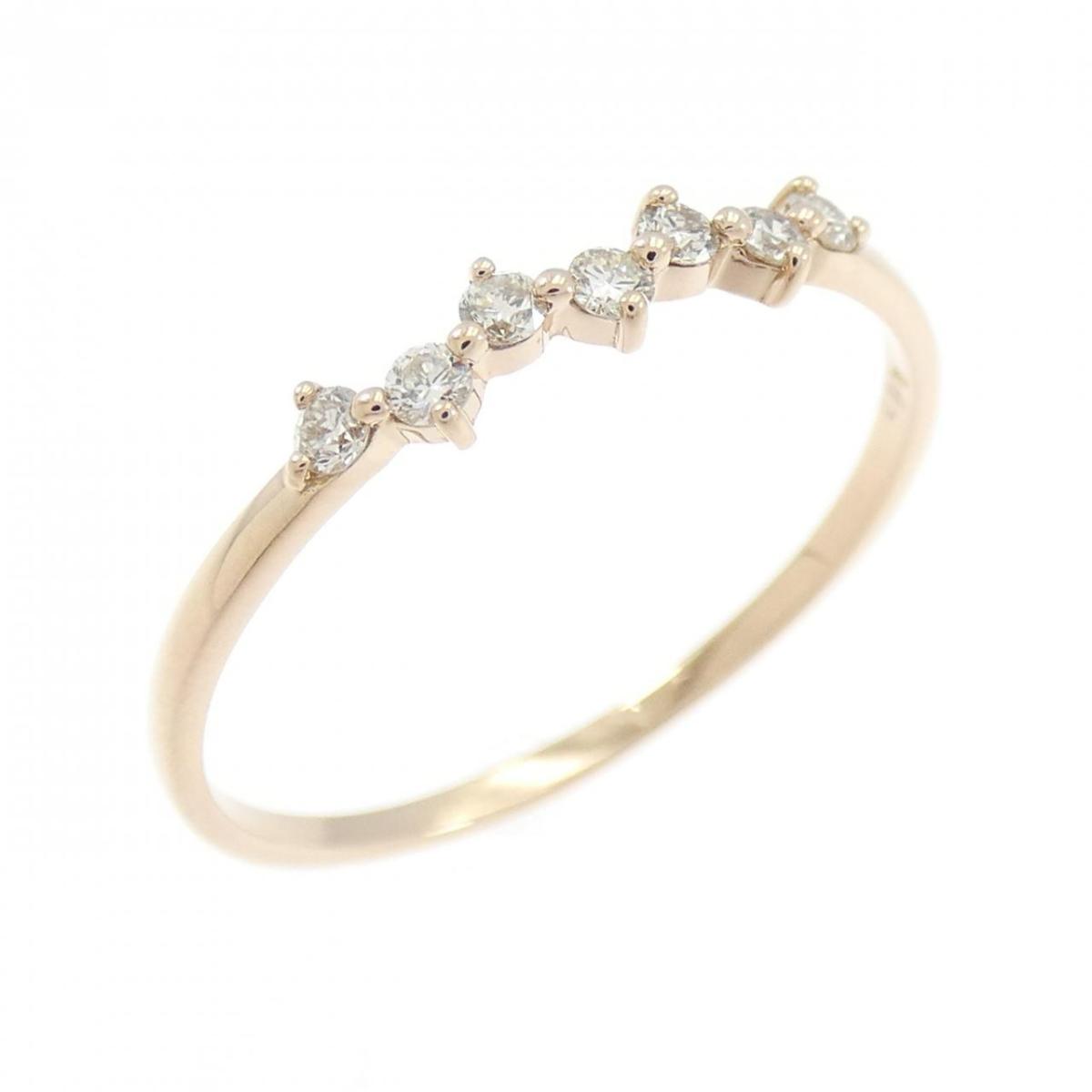 K18PG ダイヤモンド リング 0.07CT【中古】
