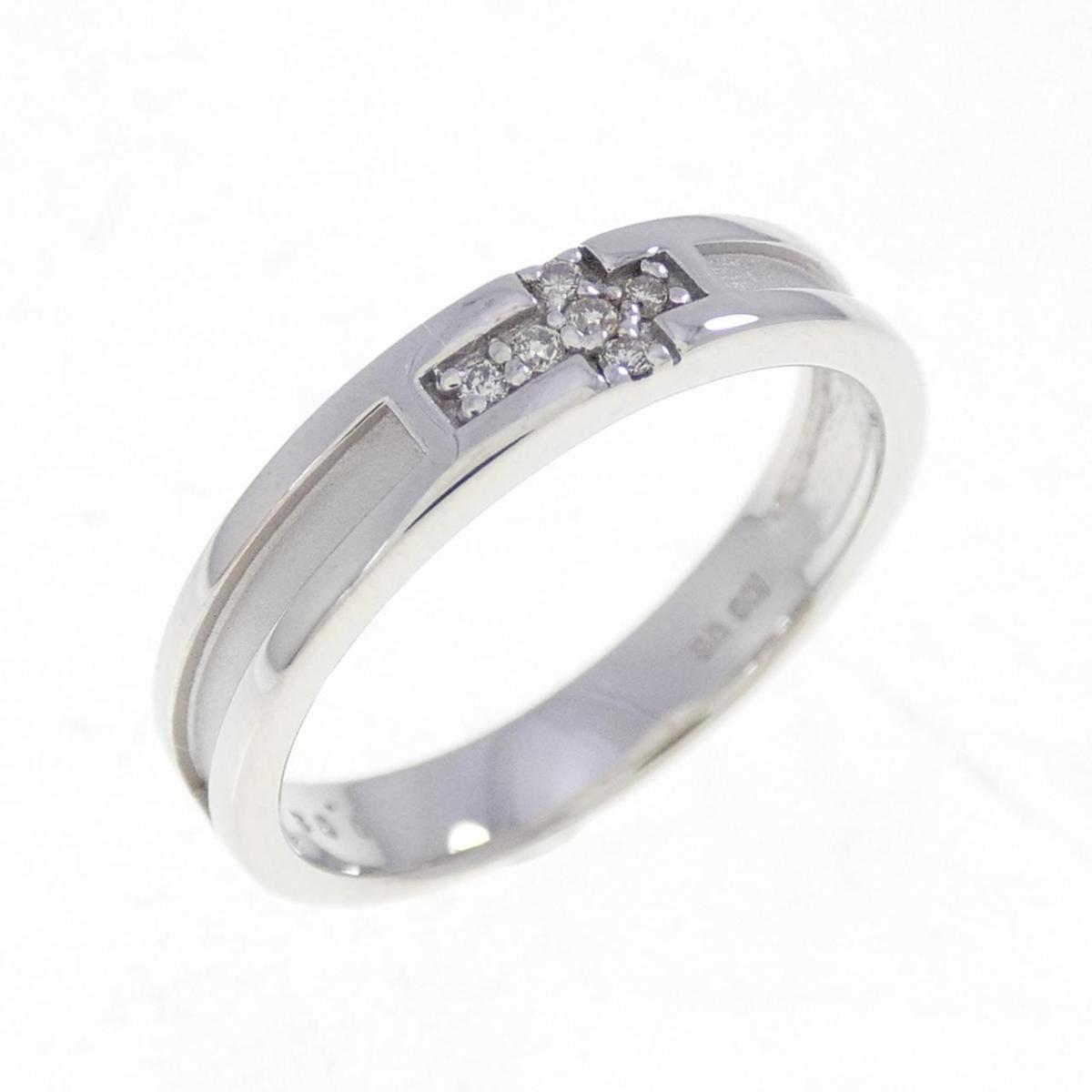 K10WG クロス ダイヤモンド リング 0.03CT【中古】|KOMEHYO ONLINESTORE 店