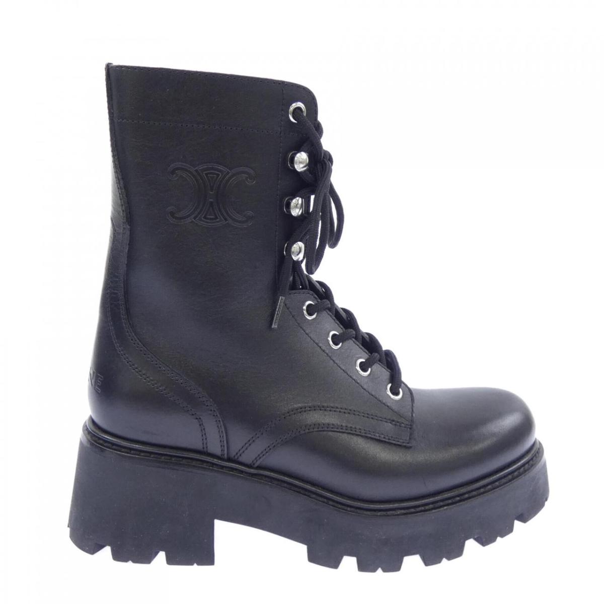 セリーヌ CELINE トリオンフレンジャー ミッドレースアップ 357583579C ブーツ【中古】