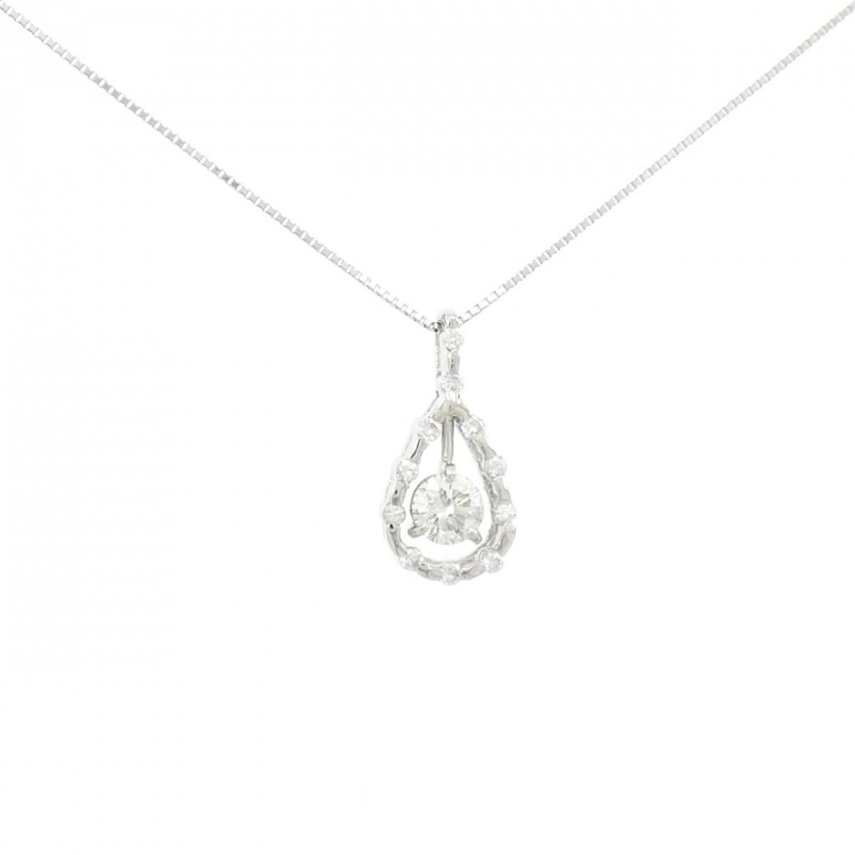 PT900/PT850 ダイヤモンド ネックレス 0.56CT【中古】