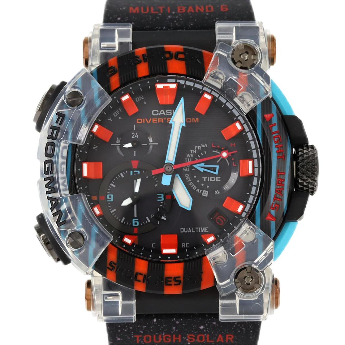 カシオ G-SHOCK･潜水夫30th Anniversary 電磁波時辰儀 GWF-A1000APF-1AJR 余分の物 ソーラークォーツ【中古】