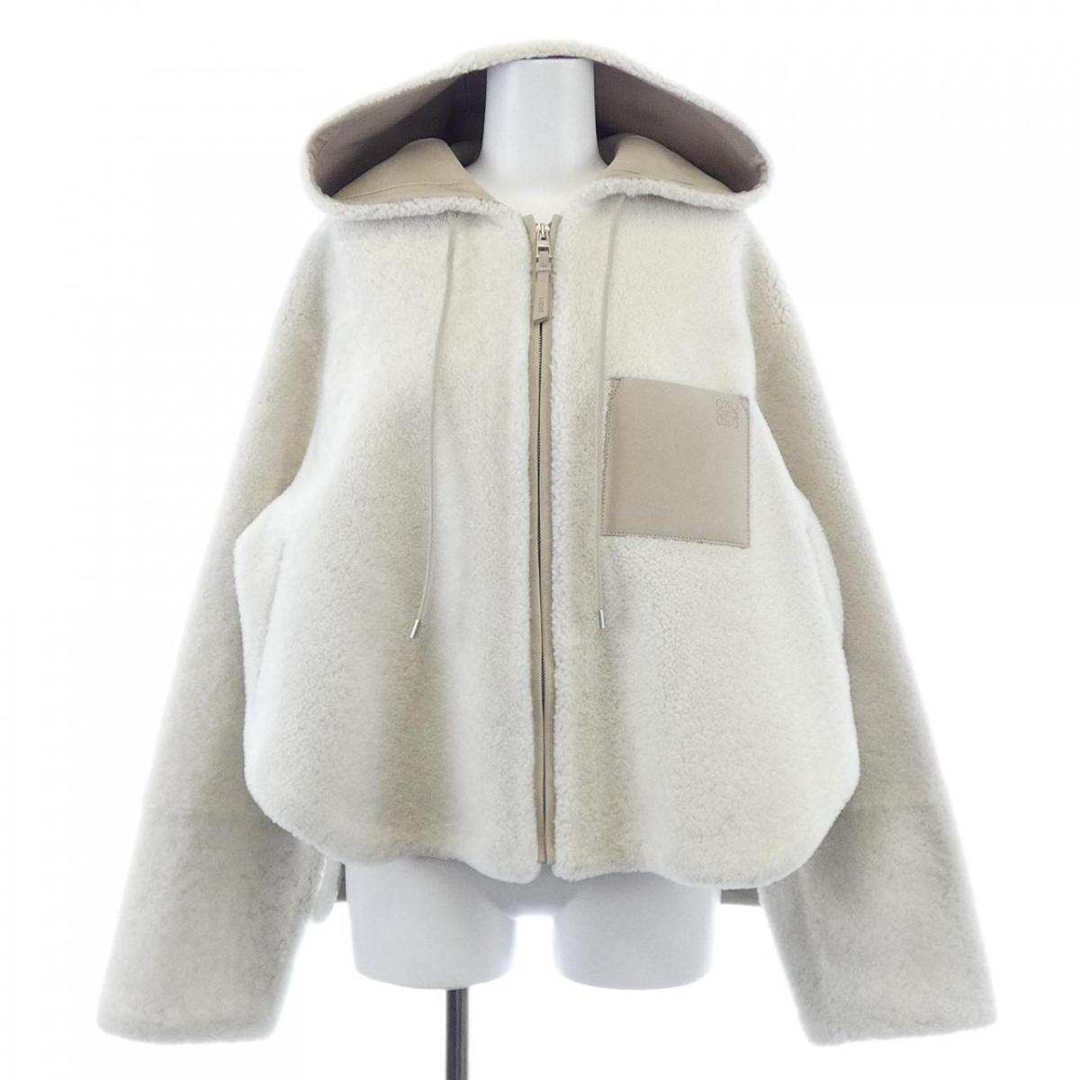 ロエベ LOEWE S359Y2SLD4 ムートンジャケット【中古】 コート・ジャケット-レディースファッション