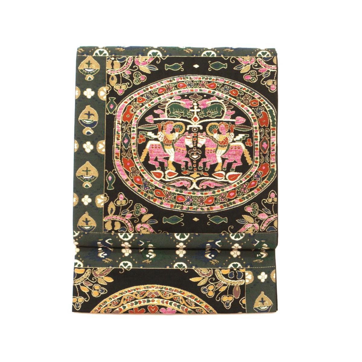 袋帯【白綾苑大庭】【中古】
