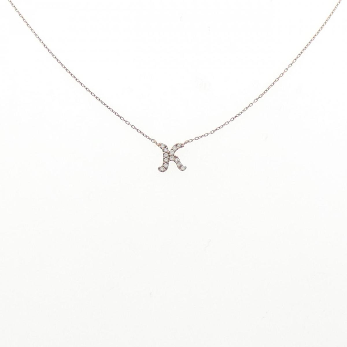 スタージュエリー イニシャル ダイヤモンド ネックレス 0.03CT【中古】