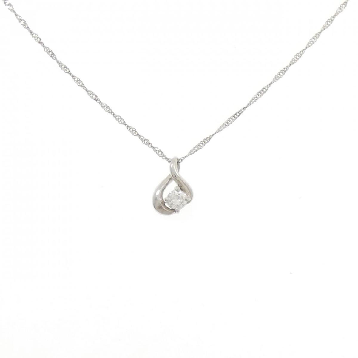 PT/PT850 ダイヤモンド ネックレス 0.1CT【中古】